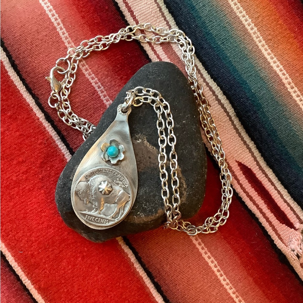 Buffalo nickel necklace